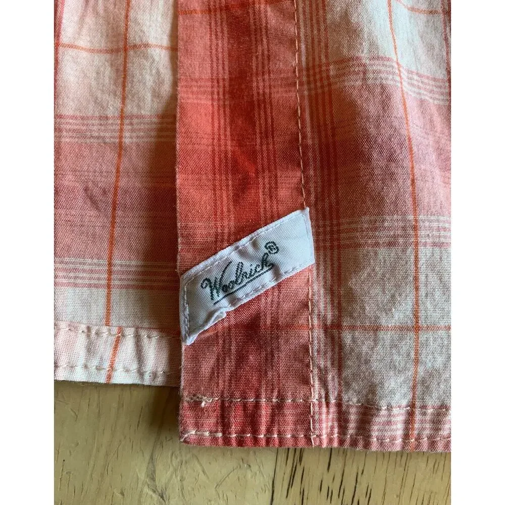 Woolrich Women’s Coral‎ Cream Plaid LS Shirt - Picture 8 of 11